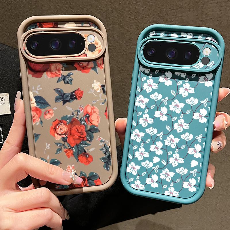 Мягкий силиконовый чехол с рисунком розы для Google Pixel 9 8 Pro Xl 8a, противоударный матовый защитный чехол для линз от падения