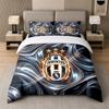 3 шт. Комплект постельного белья Juventus FC Мягкая простыня и две наволочки Декор для спальни дома