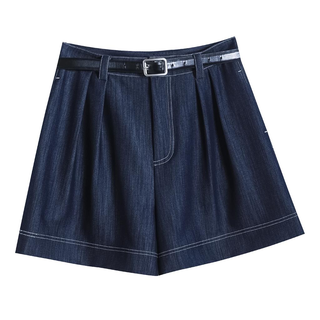 Новые летние брюки Tensi Soft Denim, широкие шорты А-силуэта с высокой талией, повседневные брюки для женщин