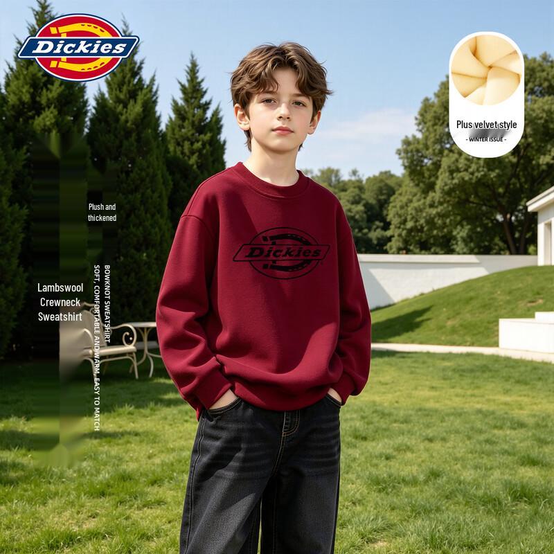 Dickies Kids Winter Fleece-Lined Crewneck Sweatshirt