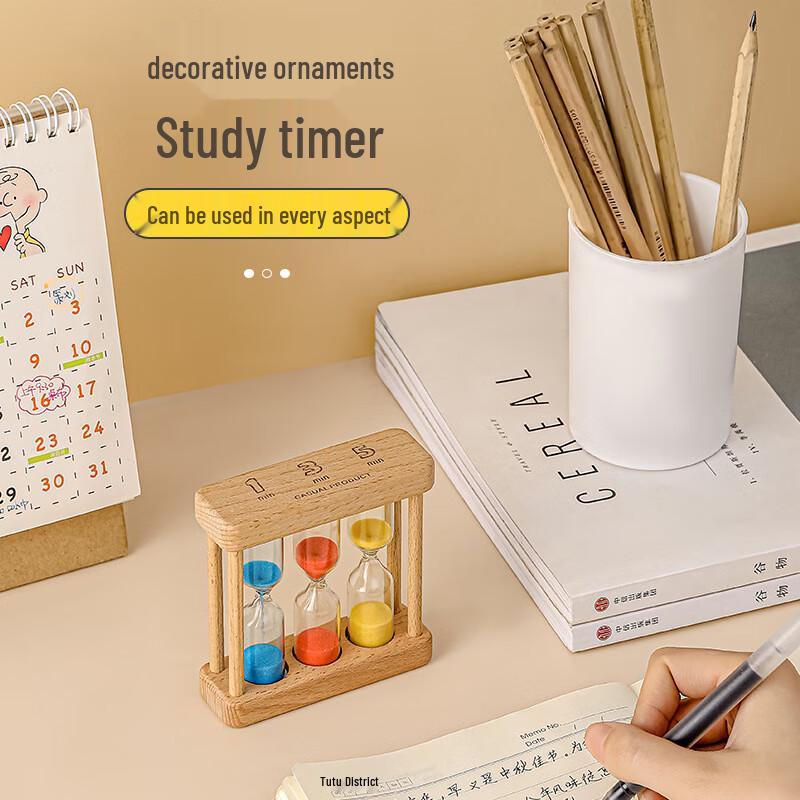 LOVEOFANTS Деревянный набор песочных часов 3-в-1