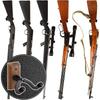 2 Pcs Gun Rack Crossbow Hanger for Wall Vertical Wall Mount Hardwood Gun Holder Compound Bow Hanger Holder Displays Rack Shotgun Hooks Rifle Storage