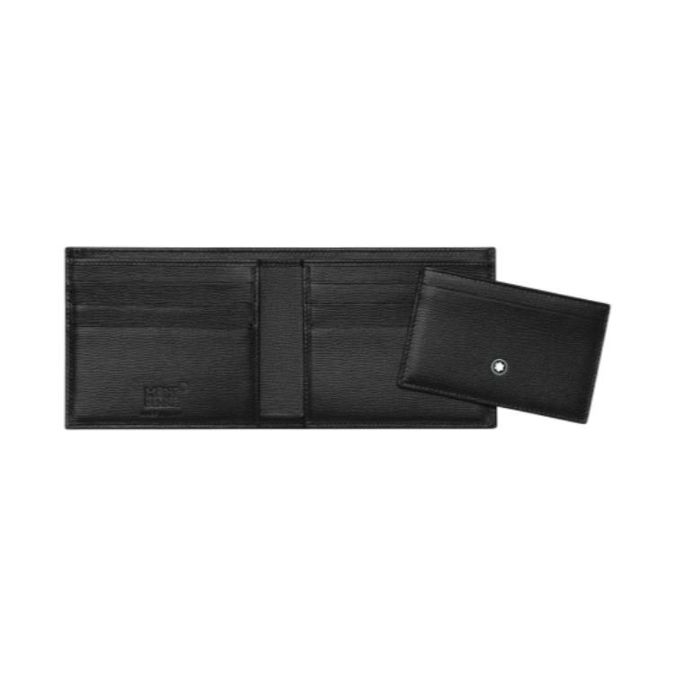 Montblanc Короткий кошелек кожаный мужские кошельки Черный 116841