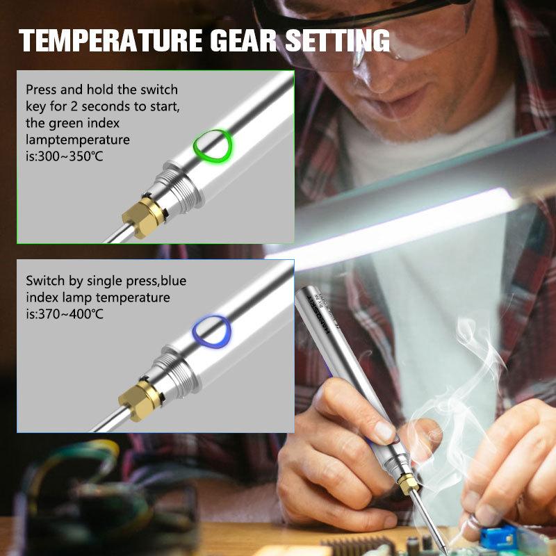 USB-Charging Soldering Iron Portable Wireless Soldering Iron Outdoor Welding Repair Tool Kit