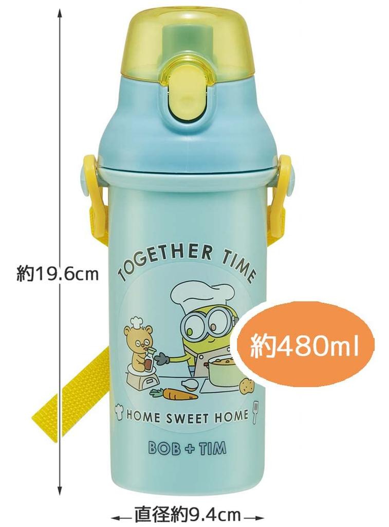 Skater Бутылка для воды 480 мл Миньоны 23 Миньоны Антибактериальный пластик Сделано в Японии Детская PSB5SANAG-A