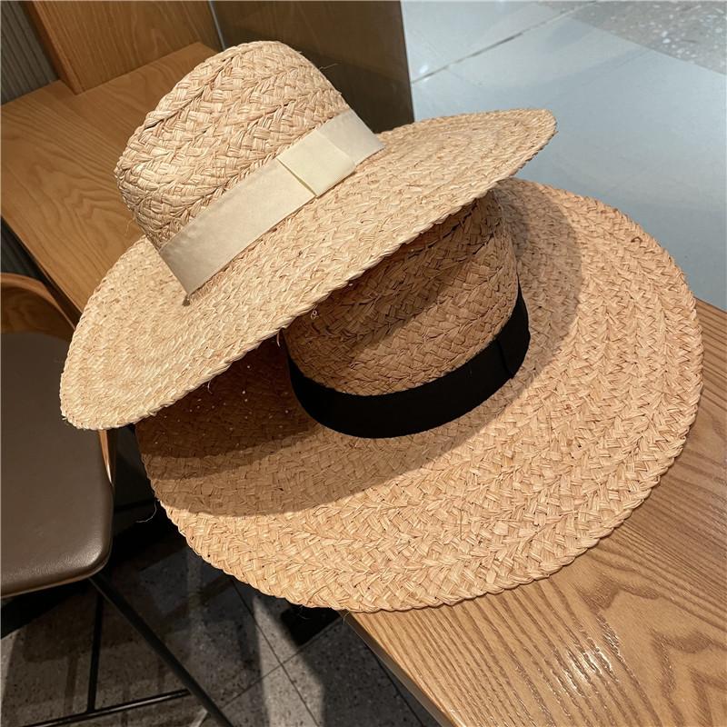 Chic Faceboosummer Handmade Raffigrass Big Brim Fedoras Cap Men Women Panamjazz Hat