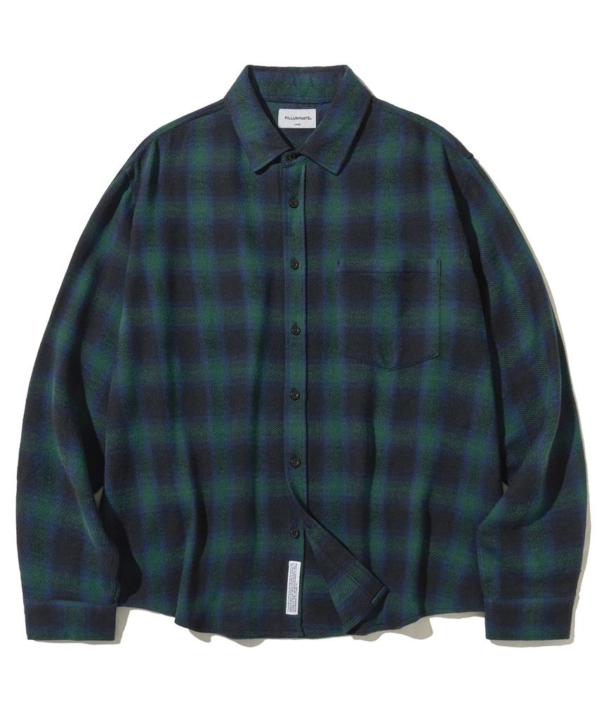 FILLUMINATE Old School Flannel Check Shirt-Green