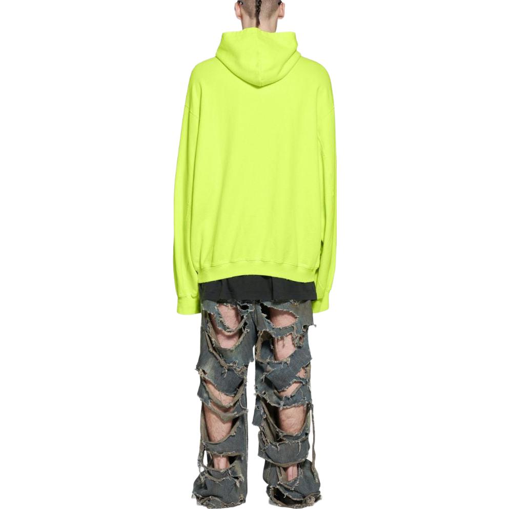 Balenciaga FW22 Sweatshirt Loose Fit Men's Fluorescent Yellow 729361TNVL27805