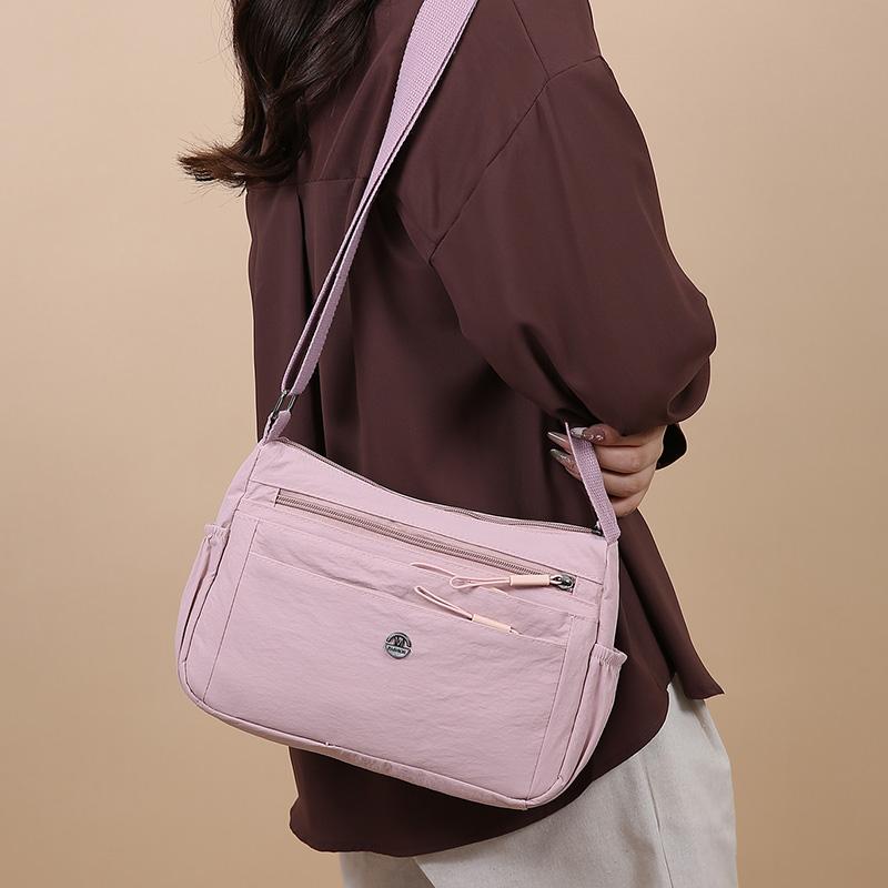 Вместительная легкая сумка кроссбоди из ткани Оксфорд, повседневная женская сумка через плечо, многослойная сумка для мамы, водонепроницаемая