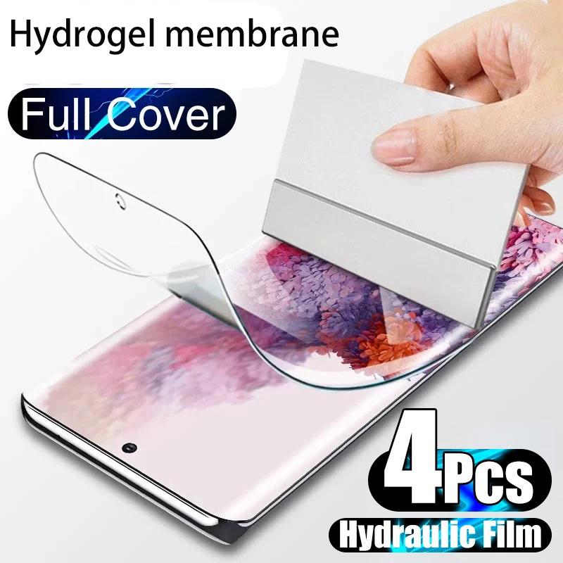 4Pcs Hydrogel Film On the Screen Protector For Samsung Galaxy S10 S20 S9 S8 S21 Plus Ultra Screen Protector For Note 20 8 9 10