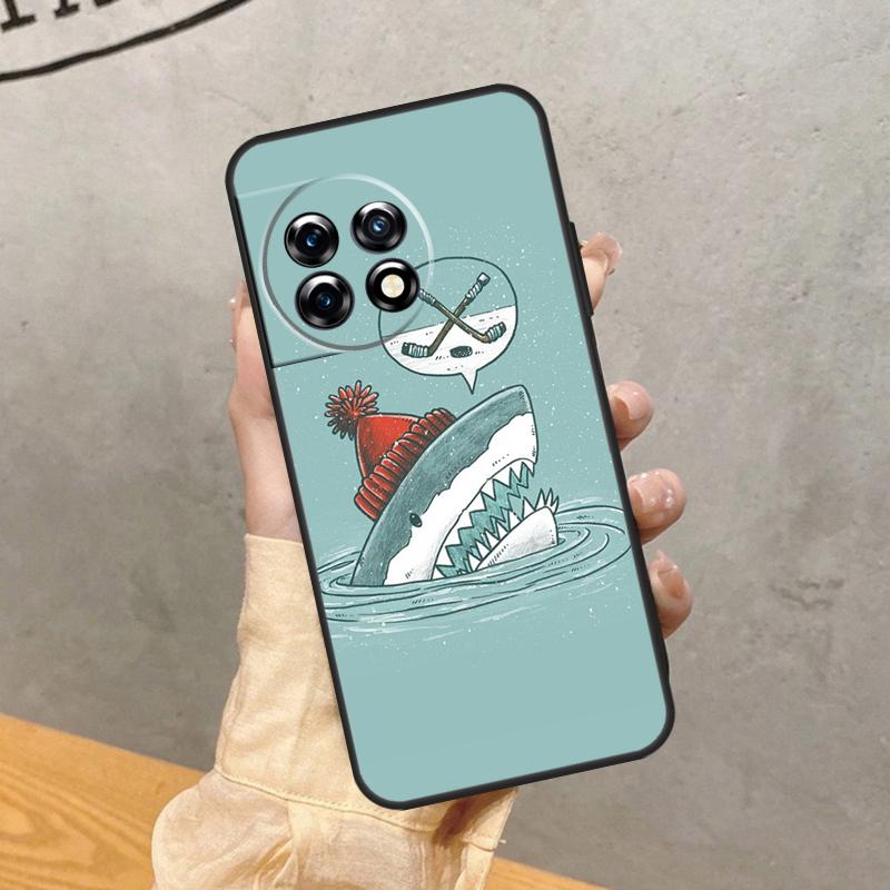 Cartoon Sharks Case For OnePlus Nord 5 CE 2 3 4 Lite N20 N30 OnePlus 15 15R 13 12 11 12R 13T 10T 13R Cover