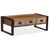 VidaXL Coffee Table with 3 Drawers Reclaimed Wood 100x50x35 Cm