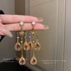 Серебряная Игла Алмазный Мангстар Хрустальные Серьги-кисточки Капля Воды Французские Серьги Легкой Роскоши Ретро Дворцовые Серьги Женские