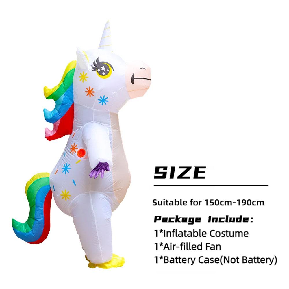 Unicorn Inflatable Suit - Suitable for Parties, Christmas, Holidays, Birthday Surprises, Suitable for Heights of 150cm-190cm