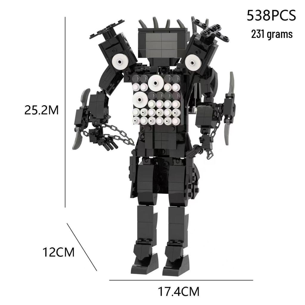 Titan Clockman and TV Man Figurine Building Blocks Set