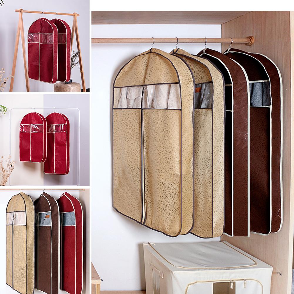 Hanging Garment Bag For Closet Organizer, Bottom Closed Protector Extra Large M L Clothes Wardr P8U7