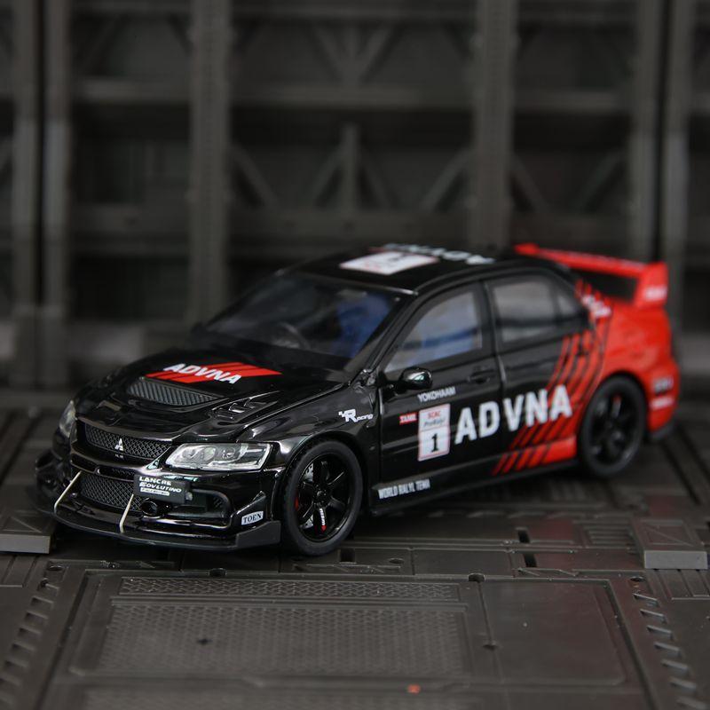 1:32 Mitsubishi EVO 9th generation alloy rally car model doors and engine hood, trunk can be opened has sound and lighting