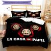 3pcs La Casa De Papel Bedding Set Duvet Cover Closure Includes 1 Duvet Cover & 2 Pillowcases, Soft and Comfortable for All Seasons.