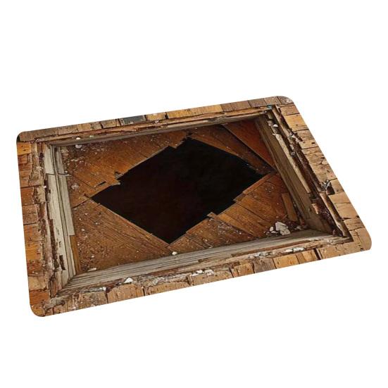 3D Оптическая Иллюзия Напольный Коврик Низ Мягкий С Памятью Нескользящий Коврик с Противоскользящей Поролоновой Подушкой Визуальное Искажение