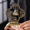 Copper Alloy Hanging Incense Burner - Indoor Aromatherapy Ornament for Agarwood Sticks