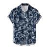 Stabbon Long Sleeve Floral Aloha Summer Plus Goldfish Stylish Japanese Hawaiian Open Ultra Breathable Men's Shirt, Size, Print, Beachwear, Pattern,