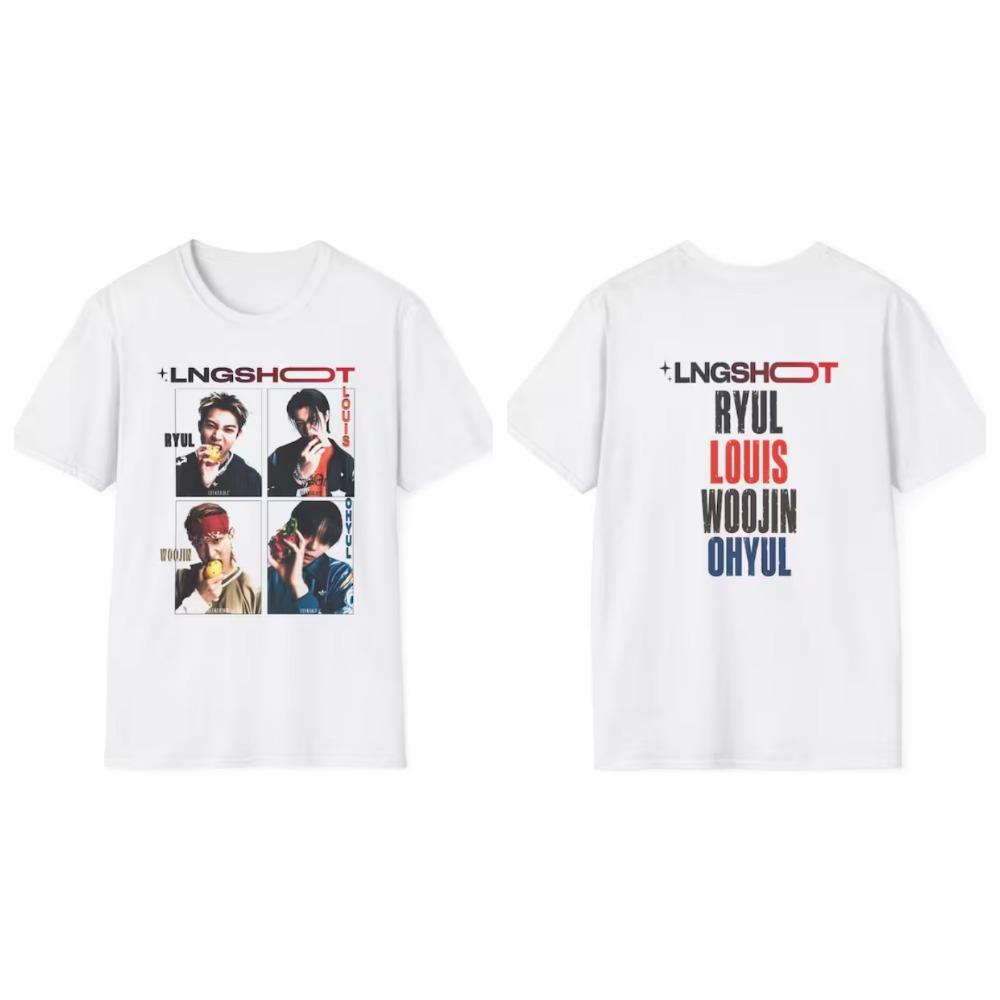 Summer Hot Sale LNGSHOT 2026 Concert Shirt, Ryul Louis Woojin Ohyul Kpop T Shirt Unisex Lightweight Printed Short Sleeve Casual Outdoor Cotton Tee