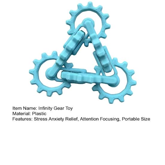 Игрушка-спиннер Infinity Gear для снятия стресса и тревоги, для концентрации внимания, вращающаяся, скручивающаяся, перекидывающаяся, с шестеренками, для детей, подростков, взрослых, портативная