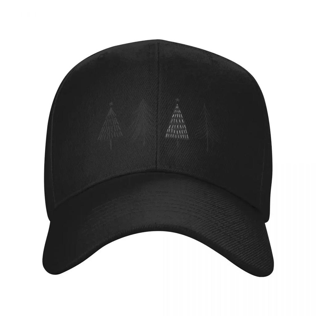 cute christmas tree pine navidad postcard card mugs snow Baseball Cap Designer Hat designer cap For Girls Unisex's