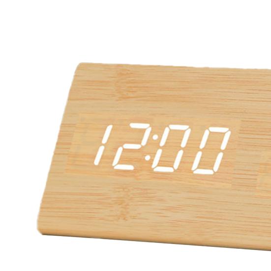 Будильник с голосовым управлением, энергосберегающие многофункциональные настольные часы из АБС-пластика с прозрачным экраном для дома