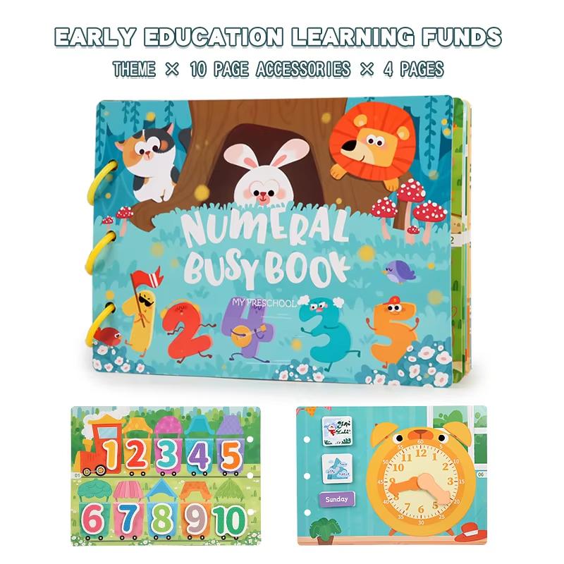 Baby First Enlightenment Book Montessori Quite Book Early Learning Sticker Busy Book Matching Games Educational Toys for Kids