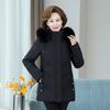 Middle-aged and Elderly Women's Mid-length Winter Coat, New Style, Mother's Style Coat, Thickened Large Size