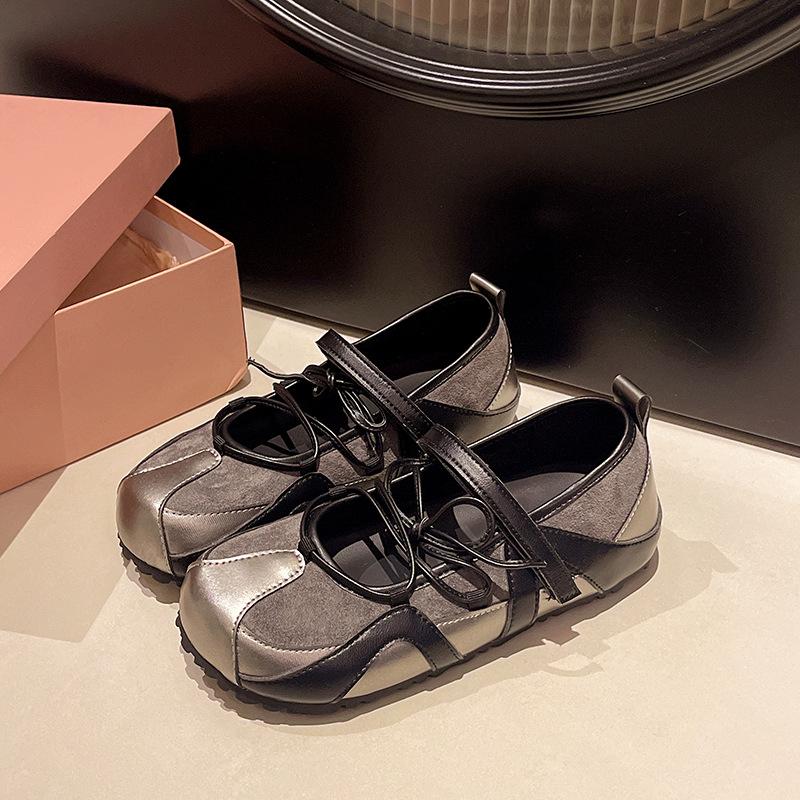 Туфли Мэри Джейн на плоской подошве в балетном стиле, женские, лето 2025, новые, для отдыха, спортивные, для моральной подготовки, плоские туфли-кеды Forrest Gump