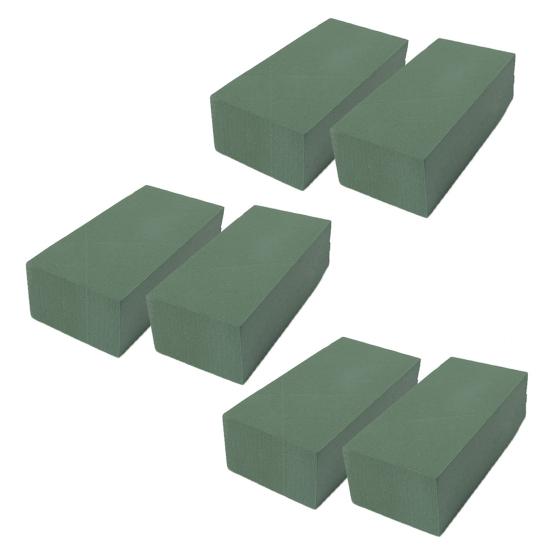 2/6 шт. Цветочные пенопластовые блоки для живых и искусственных цветов, 9" x 4" зеленая влажная и сухая цветочная пена для домашнего свадебного садового декора