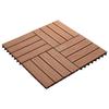 Terrace Tile 3D Design 11 pcs Light Brown 30 x 30 cm WPC