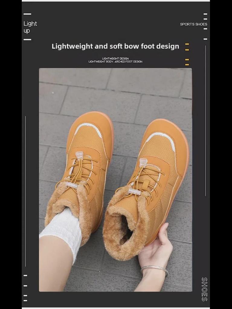 Women's 2024 Winter Wide-Toe High-Top Velvet-Lined Snow Boots - Trendy, Thickened and Warm for Outdoors