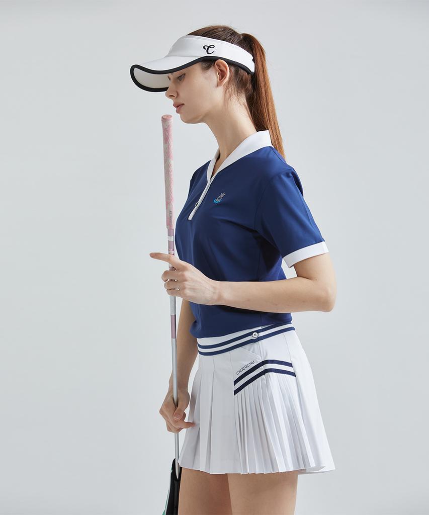 CHUCUCHU Side Wing Pleated Skirt (White) Cbfss-Sk006W