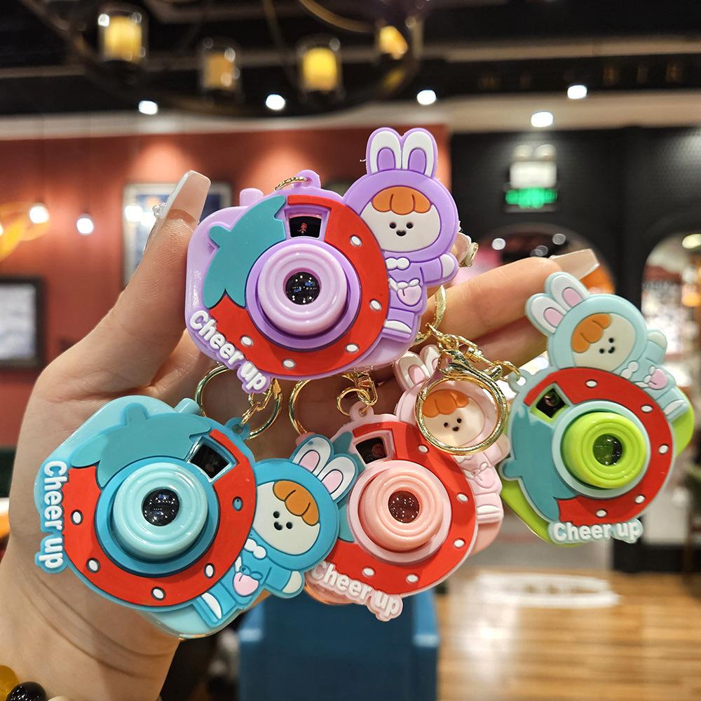 Милая мини-проекционная камера, мультяшный светящийся проекционный свет, женская сумка, брелок-подвеска