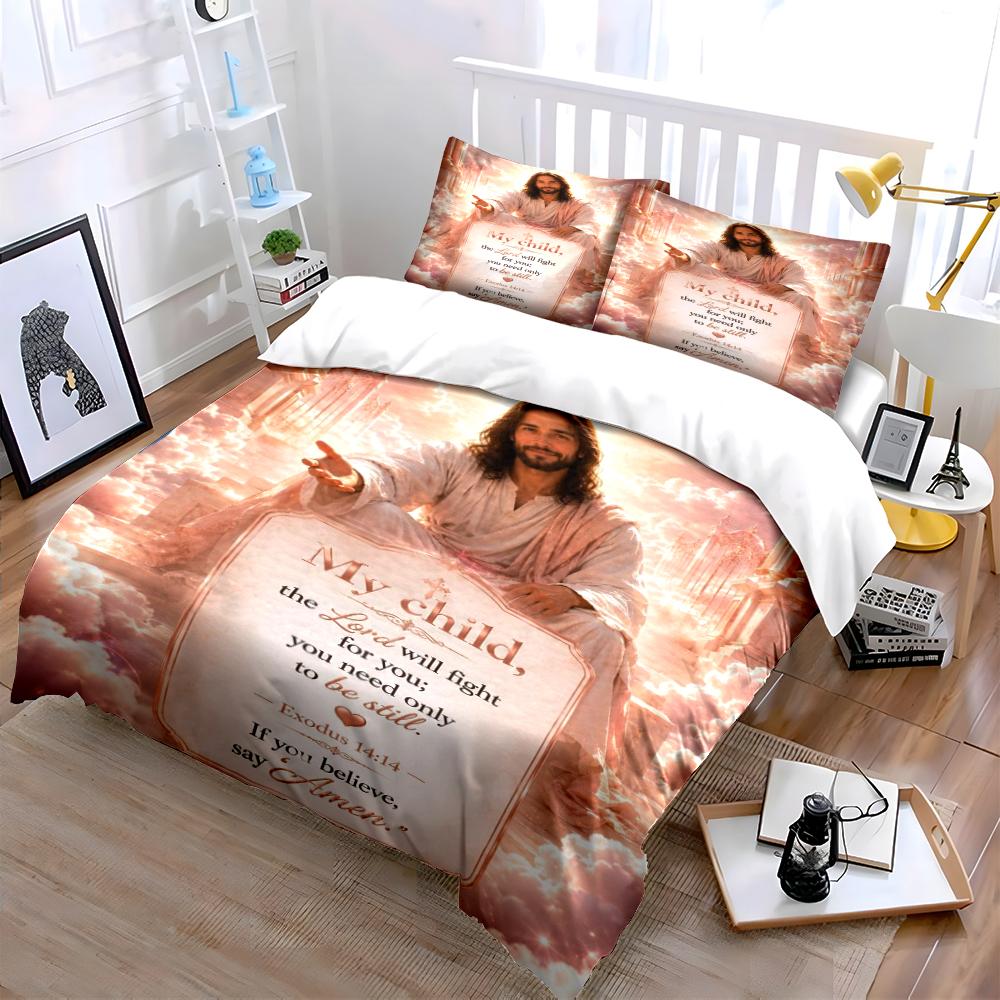 "My Child Christian Bedding Set Design" Bedding set (1 duvet cover, 2 pillowcases, duvet not included)