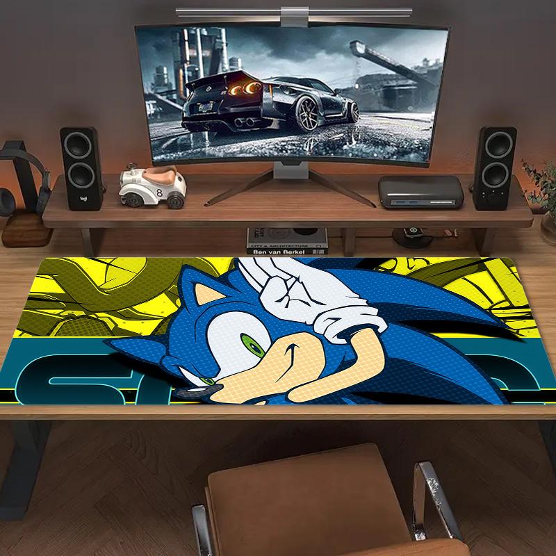 Sonic Vibes Print Cushion Non-slip Laptop Tablet Big Mousepad XXL Mat Mini PC Playmat With Lock edge
