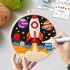 Вышивка Punch Needle для взрослых Наборы для самостоятельного изготовления Пейзаж Планетарного Космического Корабля Набор для вышивки Punch Needle Сделай сам Наборы для творчества
