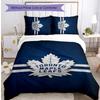 Toronto Maple Leafs Printed 3PCS Bedding Set Soft Breathable Duvet Cover Pillowcases Set Washable Bedroom Decor Home Gift