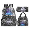 Animation Cartoon With Peripheral Printing Children'S Spine Backpack Set, Primary And Secondary School Student Leisure Schoolbag