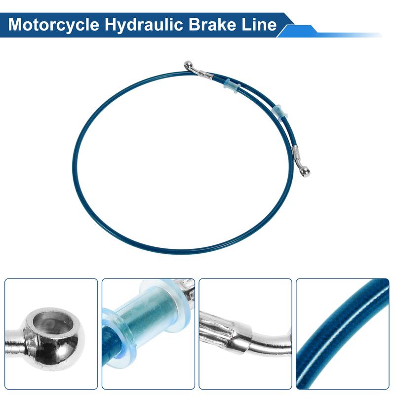 UXCELL 130cm Motorcycle Brake Clutch Oil Hose Line Blue