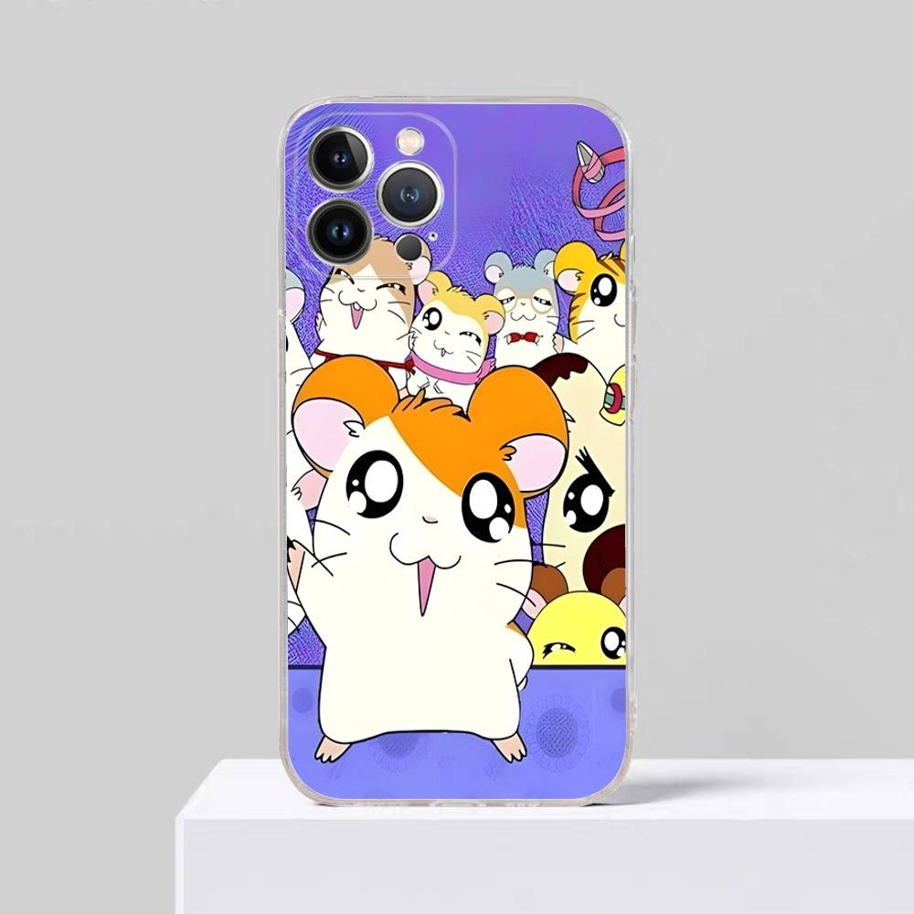 Хамтаро Милый Хомяк Каваи Милый Для IPhone 17 16 15 11 12 13 14 Pro Max Мягкий ТПУ Силиконовый Задний Чехол Прозрачный Чехол