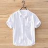 Men's Trendy Korean Style Short-Sleeve Oxford Shirt - Casual, Loose-Fit, Summer Top