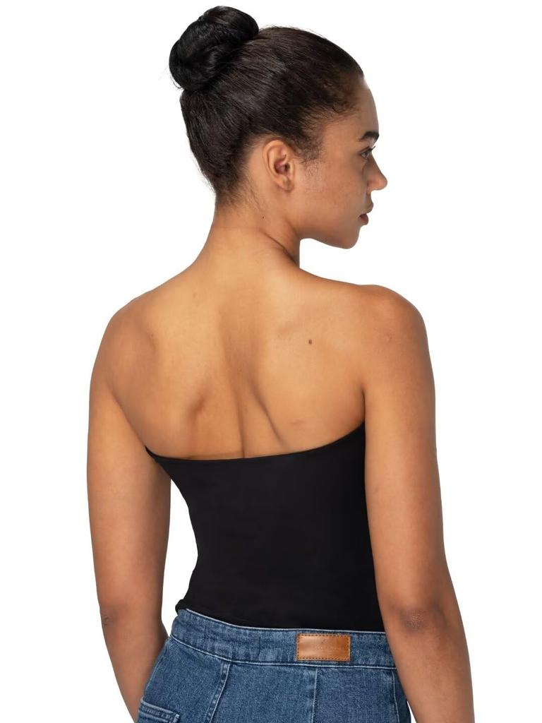 Женский сексуальный топ-труба без бретелек, укороченный топ без рукавов с двойной подкладкой, летние базовые топы-бандо для многослойного ношения или выхода в свет