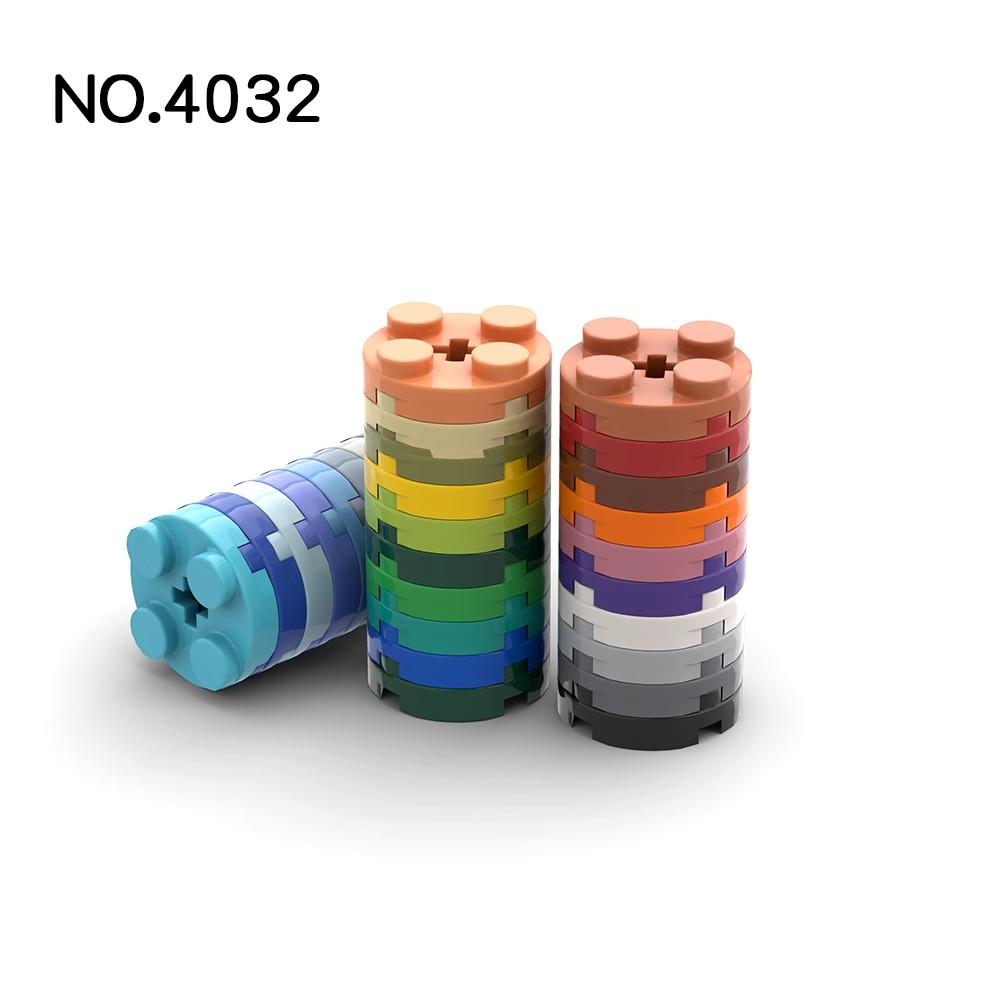Non-Toxic 50Pcs Moc Assembles Particles 4032 Plate Round 2 X 2 With Axle Hole Building Blocks Parts Kids Parts Toys Diy Educational