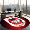 St George Illawarra Dragons (14) Round Office Rug Decorative Floor Rug for Office Bedroom Living Room and Home Space