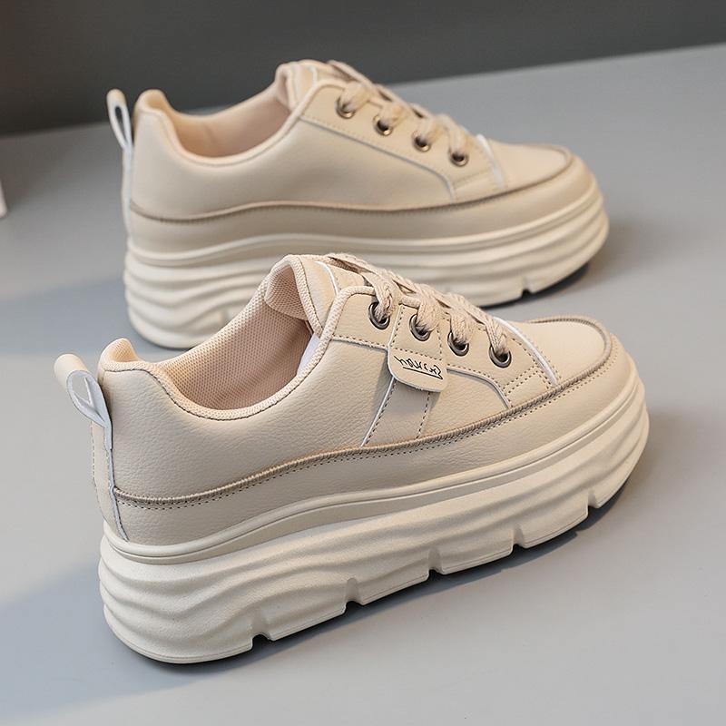 TUINANLE Обувь на танкетке для женщин, кроссовки на скрытом каблуке, осень-весна, женские белые туфли на платформе