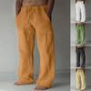 Linen Clothing For Men Natural Linen Pants For Men Contemporary Comfortable Quality Soft Linen Pocket Color  Trousers